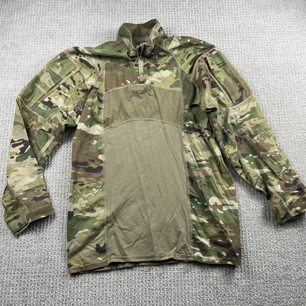 Aurora Industries Advanced Combat Shirt FR Large Camo 1/4 Zip Elbow Patch USA